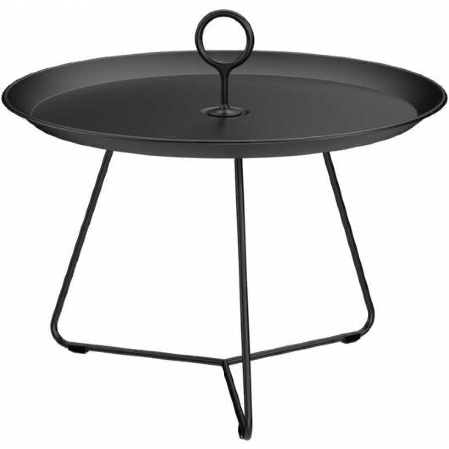 Houe Eyelet Outdoor Round Shape Coffee Table Black Colour Garden